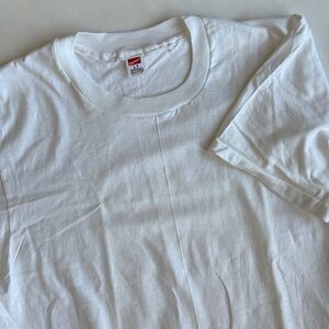 Vintage 80’s Hanes Single Stitch White Crew Cotton‎ Tshirt Mens Large Jamaica